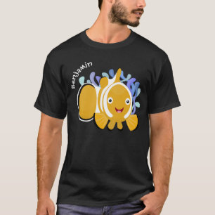 Camiseta Um desenho animado de animação de peixe-palhaça