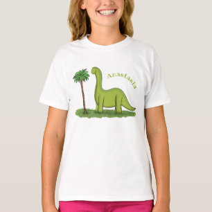 Camiseta Um desenho animado de brontossaurus dinossauros