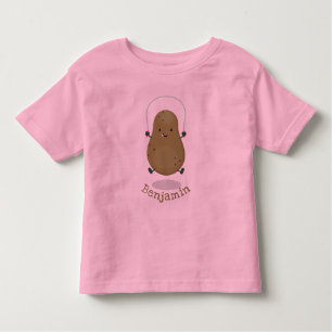 Camiseta Um desenho animado de corda de batata feliz
