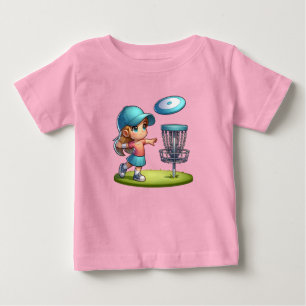 Camiseta Um desenho animado de golfe para garotinha