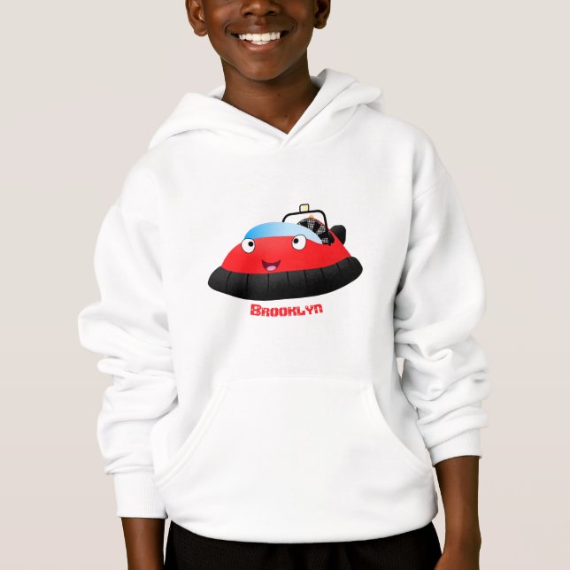 Camiseta Um desenho animado de hovercraft, vermelho e bonit (Frente)