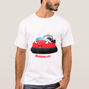 Camiseta Um desenho animado de hovercraft, vermelho e bonit