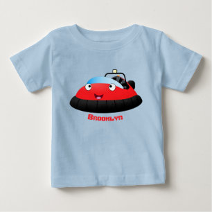 Camiseta Um desenho animado de hovercraft, vermelho e bonit