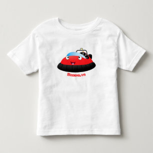 Camiseta Um desenho animado de hovercraft, vermelho e bonit