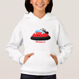 Camiseta Um desenho animado de hovercraft, vermelho e bonit