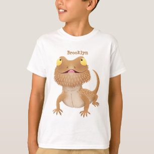 Camiseta Um desenho animado de lagarto de dragão barbudo