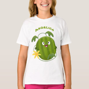 Camiseta Um desenho animado de melancia feliz e bonito