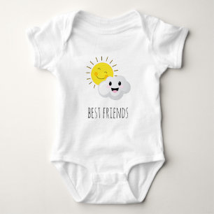 Camiseta Um desenho animado de melhores amigos do sol e da 