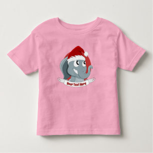 Camiseta Um desenho animado de Natal com uma criança de ele