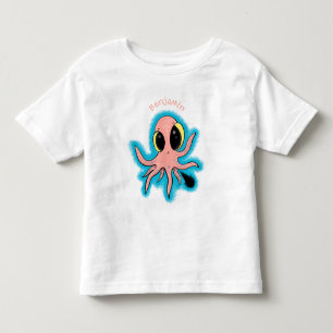 Camiseta Um desenho animado de polvos de bebês, bonitos e