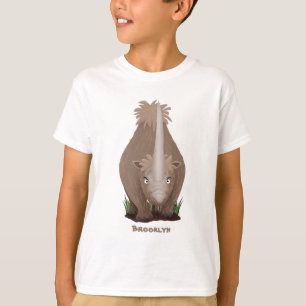 Camiseta Um desenho animado de Rinoceronte elasmotherium