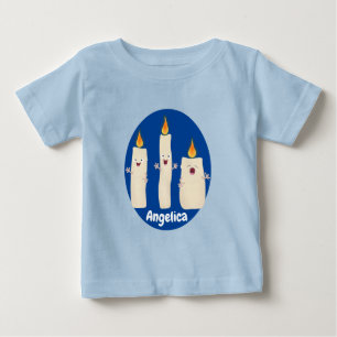 Camiseta Um desenho animado de três velas