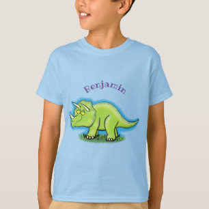 Camiseta Um desenho animado de triceratops dinossauros, ver