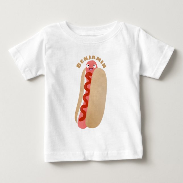 Camiseta Um desenho animado e engraçado de Weiner (Frente)