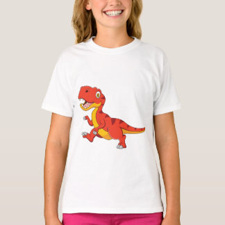 Camiseta Um desenho animado tiranossauro rex