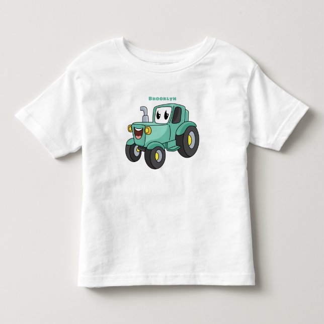 Camiseta Um desenho animado verde e bonito (Frente)