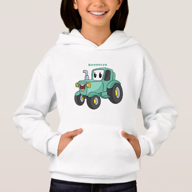 Camiseta Um desenho animado verde e bonito (Frente)