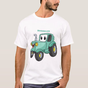 Camiseta Um desenho animado verde e bonito