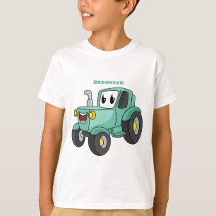 Camiseta Um desenho animado verde e bonito