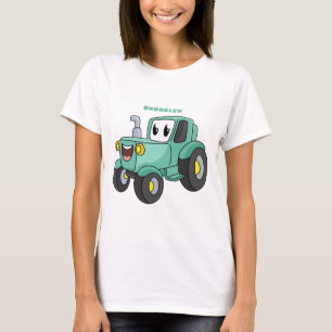 Camiseta Um desenho animado verde e bonito