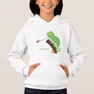 Camiseta Um desenho animado verde-feliz chameleon lagarto