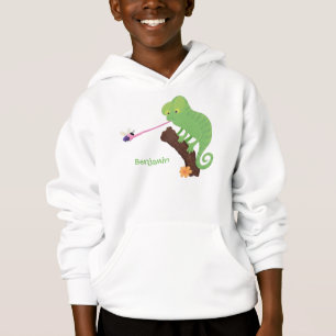 Camiseta Um desenho animado verde-feliz chameleon lagarto