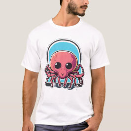 Camiseta Um design de caranguejo bonito é brilhante e brilh