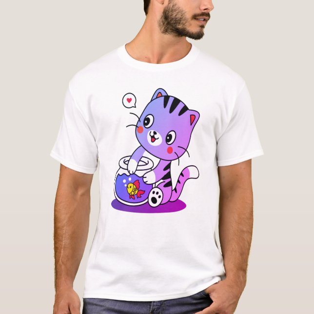 Camiseta Um Design de Gato Perfeito (Frente)