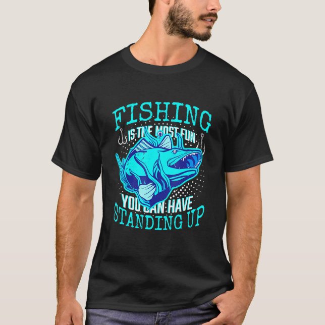Camiseta Um Design de Pesca para Peixes (Frente)