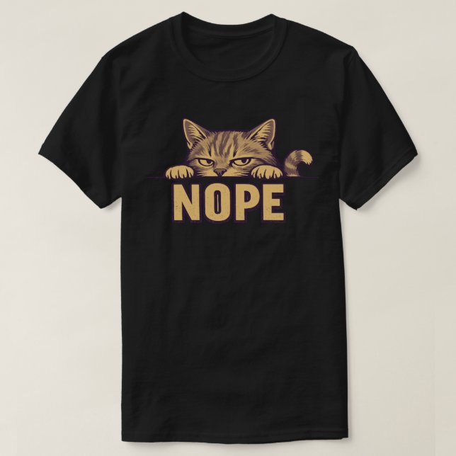 Camiseta Um Design Divertido com Tema de Gato (Frente do Design)
