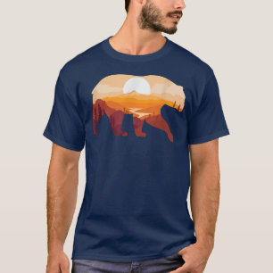 Camiseta Um design do urso Selvagem, Excelente para aventur