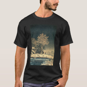 Camiseta Um Dia de Inverno no Rio Sumida no Japão