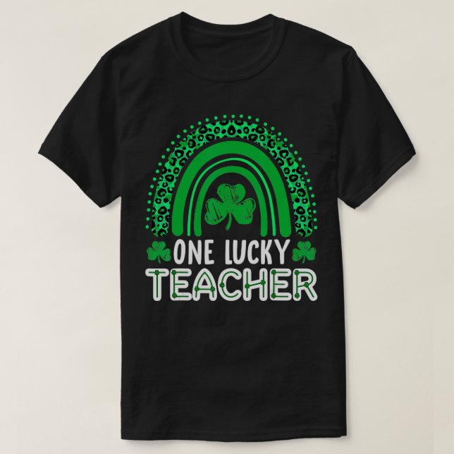 Camiseta Um Dia de São Patrício Arco-Íris, Professor Sortud (Frente do Design)