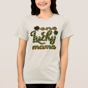 Camiseta Um Dia de São Patrício de Impressão de Mamãe Leopa