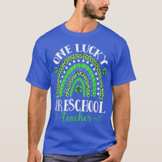 Camiseta Um Dia de São Patrício De Professores Da Pré-Escol