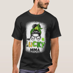 Camiseta Um Dia de São Patrício Lucky Mima Messy Bun Leopar