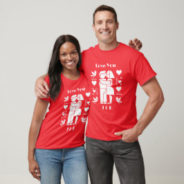 Camiseta Um Dia dos Namorados moderno personalizado Bauhaus