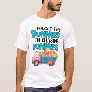 Camiseta Um Dia Engraçado de Páscoa Esqueça os Bunnies q