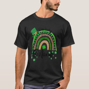 Camiseta Um dia feliz de mamãe irlandesa Rainbow Leopard Pa