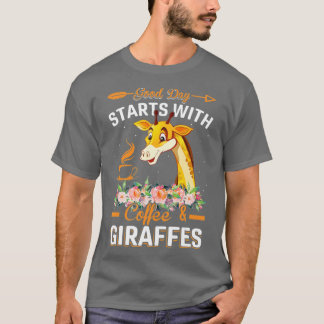Camiseta Um dia melhor começa com café e girafas