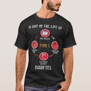 Camiseta Um Dia na Vida de Conscientização sobre Diabetes T