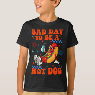 Camiseta Um dia ruim para ser um cachorro-quente engraçado