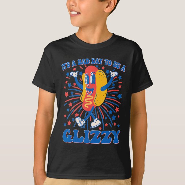 Camiseta Um Dia Ruim Para Ser Um Glizzy 4 De Julho Engraçad (Frente)