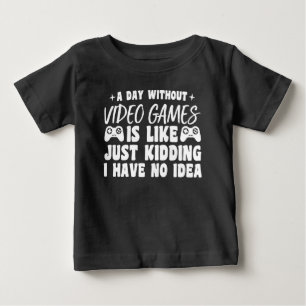 Camiseta Um Dia Sem Jogos de Vídeo Amantes de Jogos Gamer L