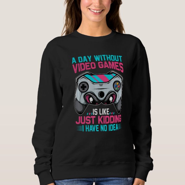 Camiseta Um Dia Sem Jogos É Como Nenhuma Ideia Vídeo Engraç (Frente)