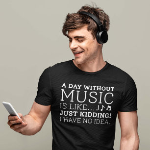 Camiseta Um Dia Sem Música