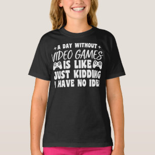 Camiseta Um dia sem Videos games jogando jogadores Legal
