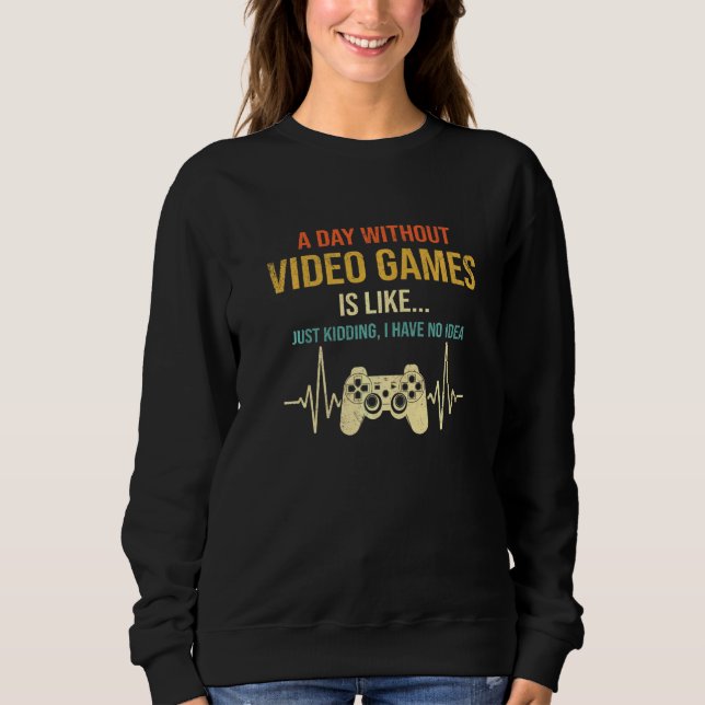 Camiseta Um Dia Sem Videos games Jogando Jogo Mens Meninos (Frente)