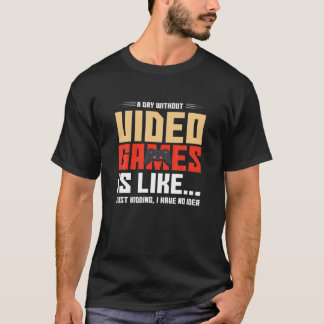Camiseta Um Dia Sem Videos games Meninos Ensinam Jogador En