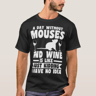 Camiseta Um Dia Sem Vinho E Mouses Premium 